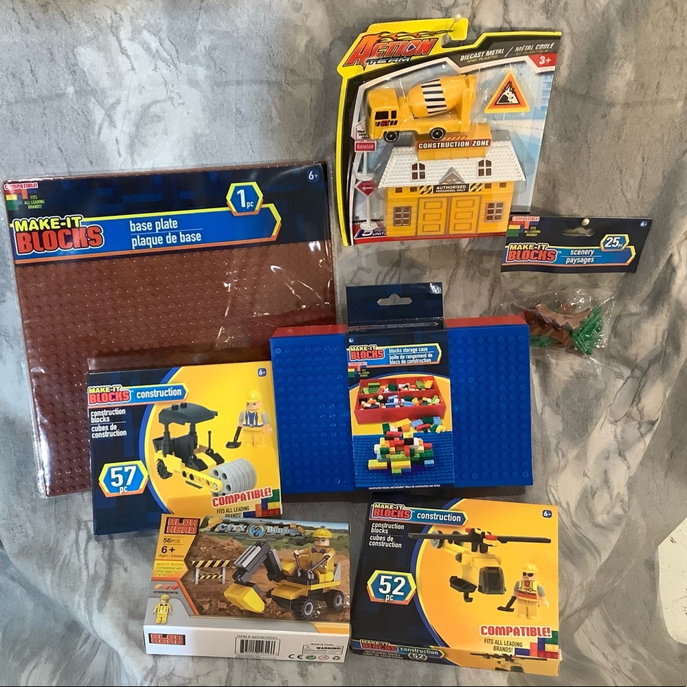 New! 197pc. Construction Block Set. Compatible With All Leading Brands!